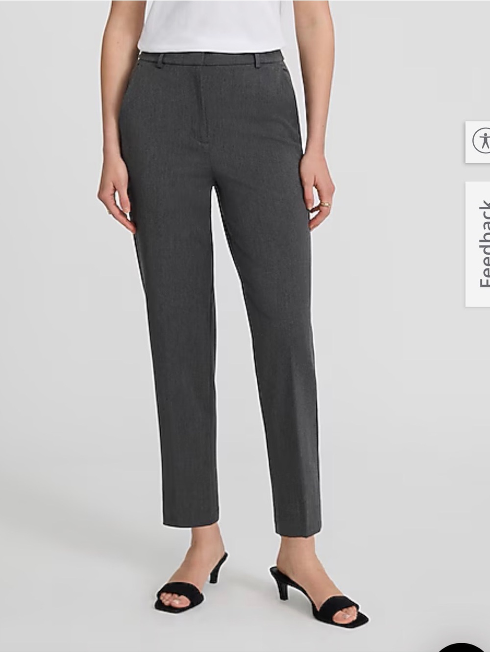 Express columnist ankle mid rise dark gray pants size Med NWT!